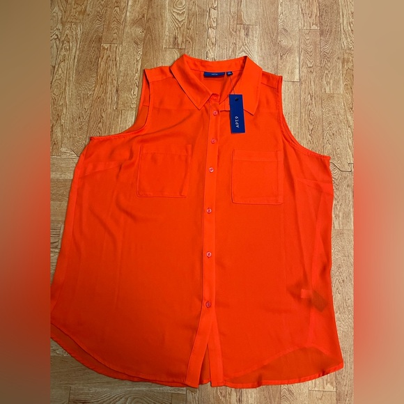 Apt. 9 Vibrant Orange Blouse - Picture 2 of 5